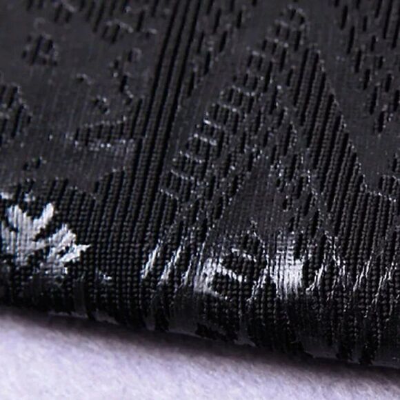 Black Metallic Leather Bandage Skirt Geometric Mini Bodycon High Waist Skirt S - Picture 7 of 12